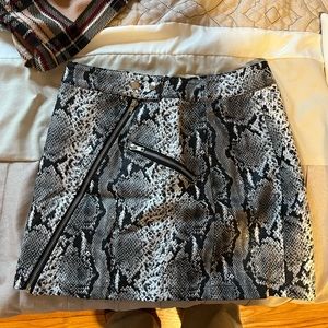 Snake Skin Mini Skirt
